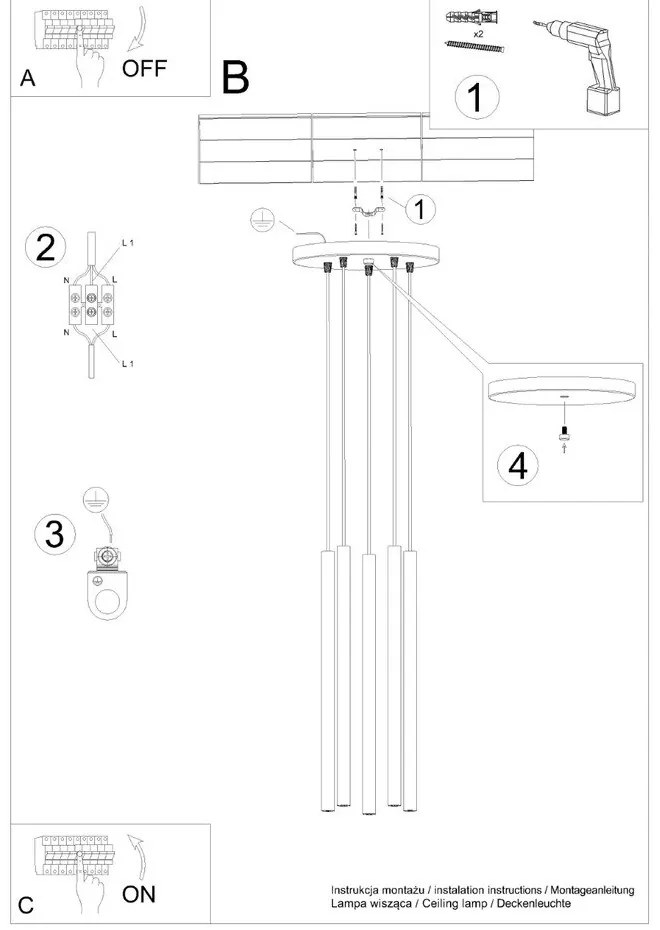Zielona lampa wisząca ø 25 cm Fideus – Nice Lamps