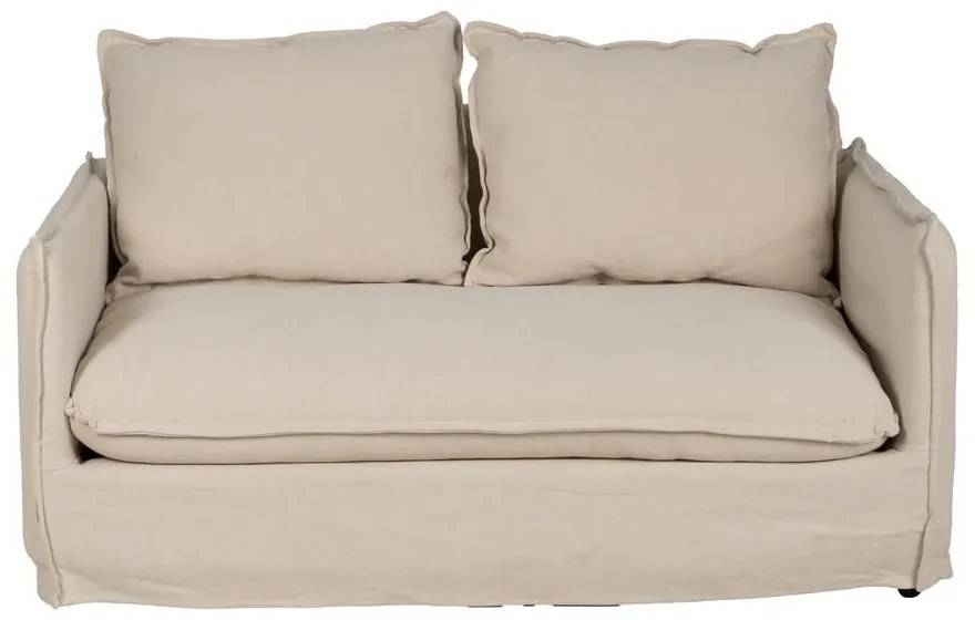 Kremowa lniana sofa 160 cm – Ixia