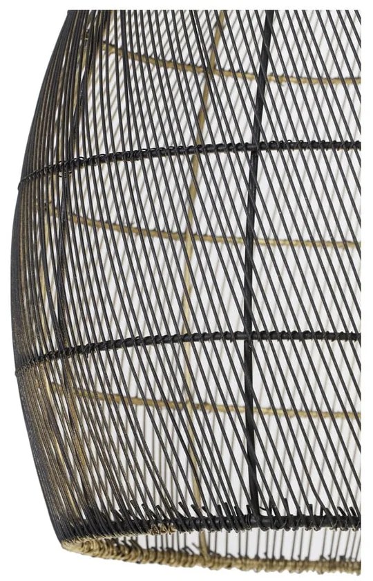 Lampa wisząca w czarno-złotym kolorze z metalowym kloszem ø 40 cm Meya – Light & Living