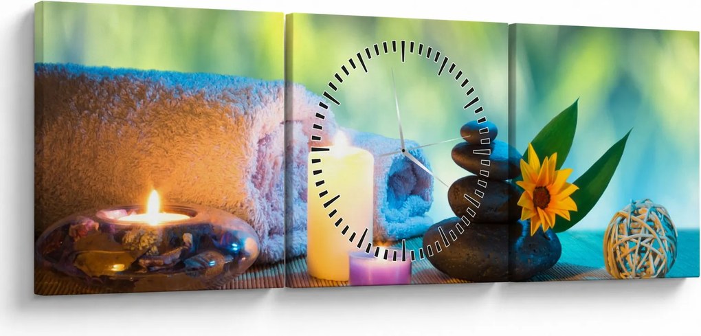 Obraz - Relaks (z zegarem) (90x30 cm)