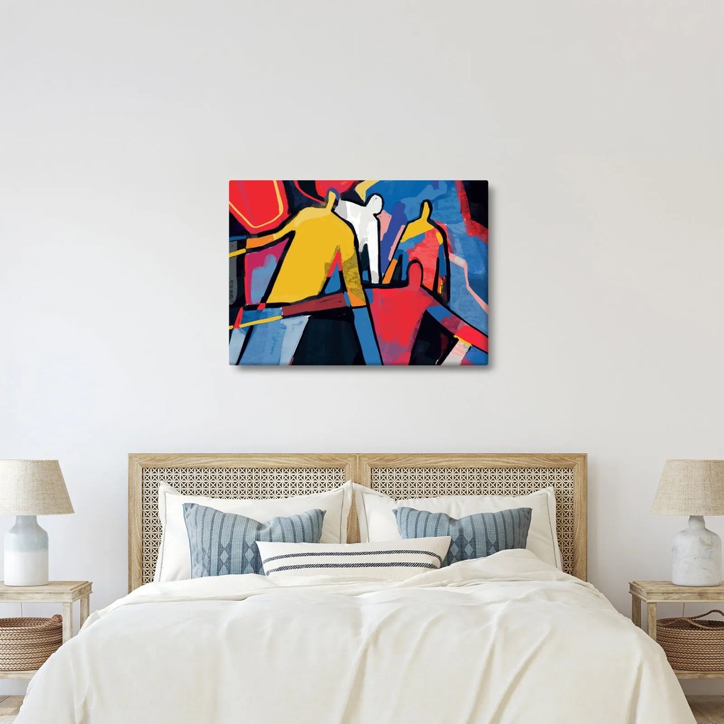 Obraz - Abstrakcja mężczyzn (70x50 cm)