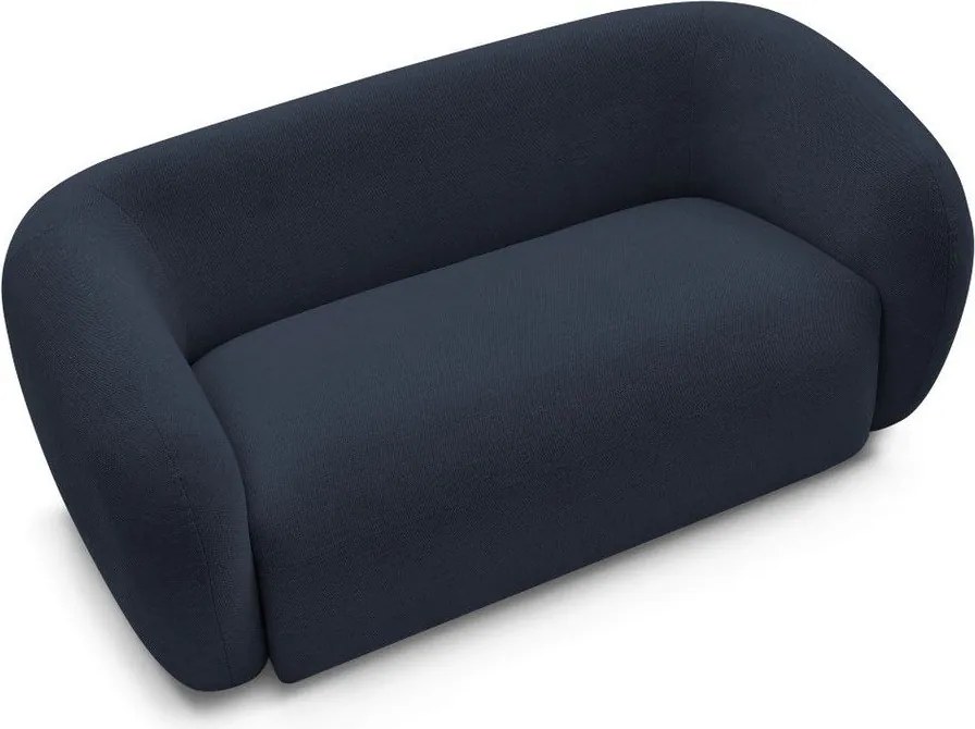 Ciemnoniebieska sofa z tkaniny szenilowej 160 cm Celine – Bobochic Paris