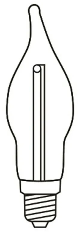 Świąteczny świecznik z żarówką LED Filament, dąb