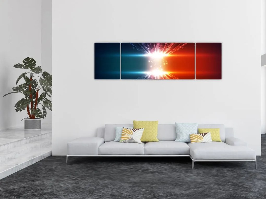 Abstrakcyjny obraz aktywnego ładunku (170x50 cm)
