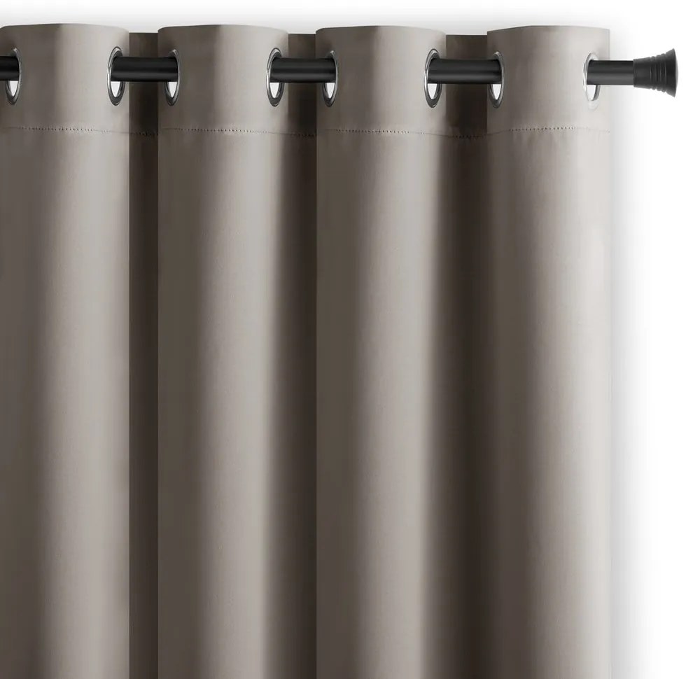 Szarobeżowa zasłona zaciemniająca 140x245 cm Eyelets – Restilo