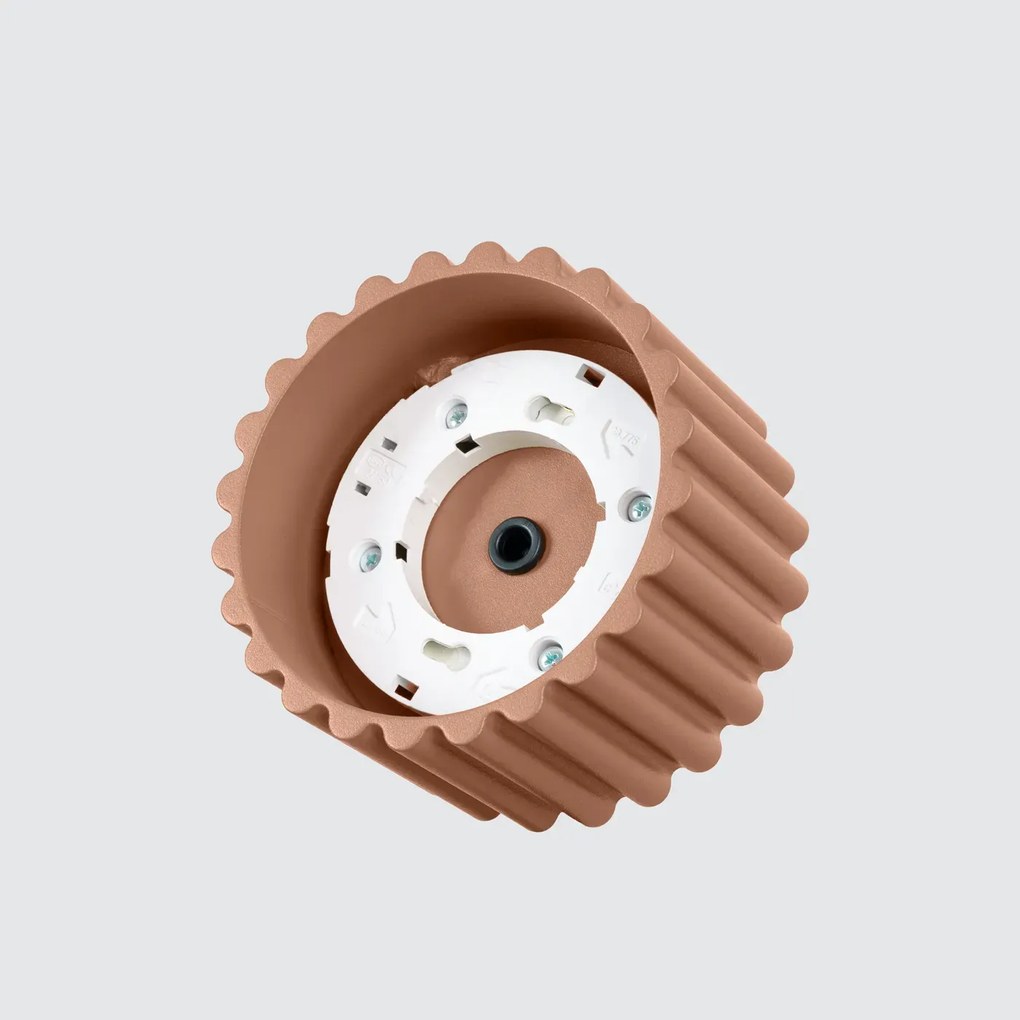 Plafon AURA 1 mocca GX53 ryflowany SOLLUX  LIGHTING