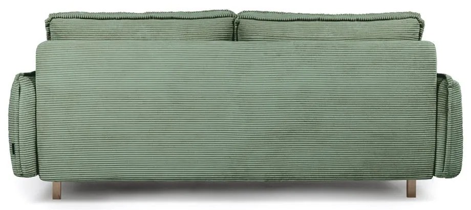 Jasnozielona sztruksowa rozkładana sofa 218 cm Tori – Bonami Selection