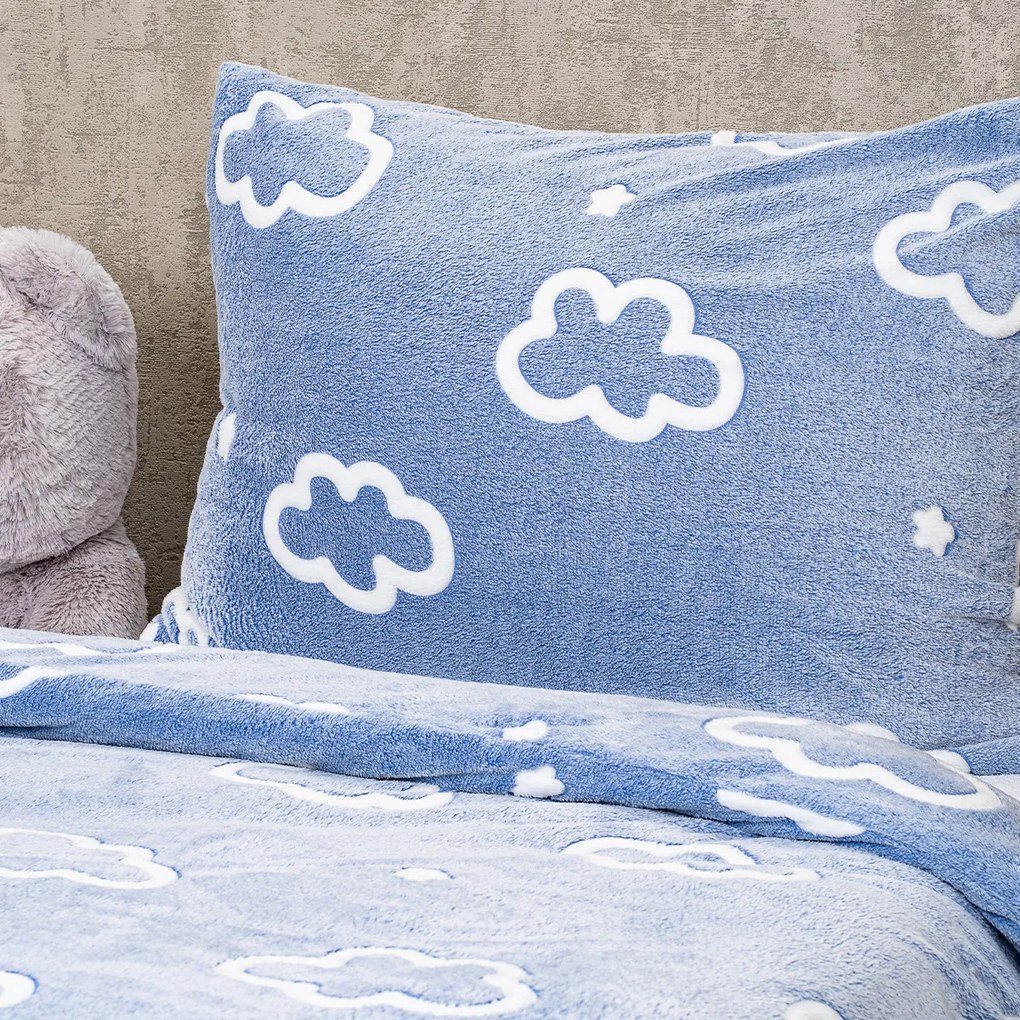 4Home Świecąca pościel mikroflanela Cloud, 140 x 200 cm, 70 x 90 cm