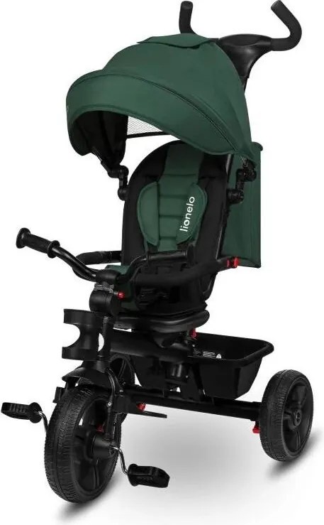Lionelo - Trójkołowy rowerek dziecięcy HAARI zielony/czarny