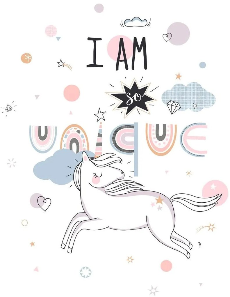 Pościel dla dziewczynki 140x200 cm, UNICORN, dwustronna