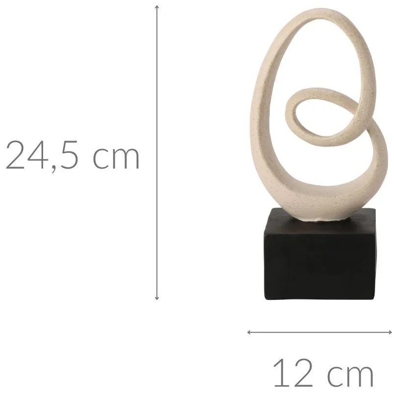 Figurka dekoracyjna Abstrakcja 1, wys. 24,5 cm