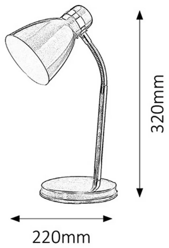 Rabalux 4206 Patric lampa stołowa, srebrny