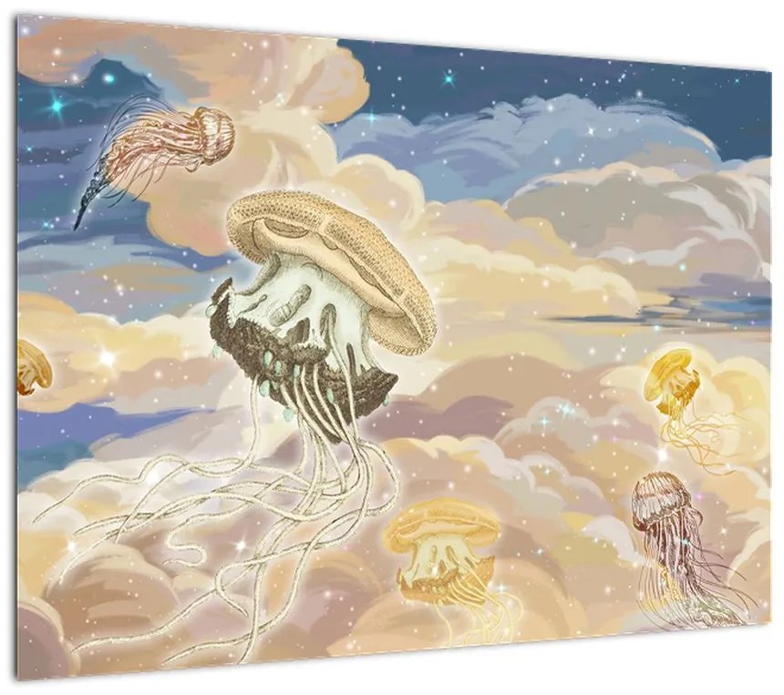 Obraz - Niebiańskie Meduzy (70x50 cm)