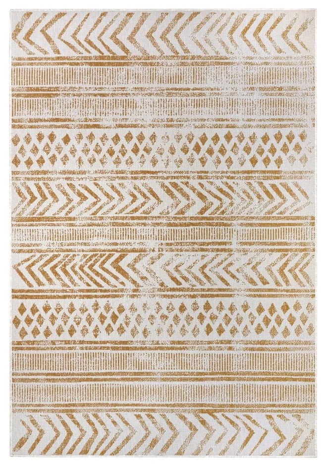 Żółto-biały dywan odpowiedni na zewnątrz 80x150 cm Biri – NORTHRUGS