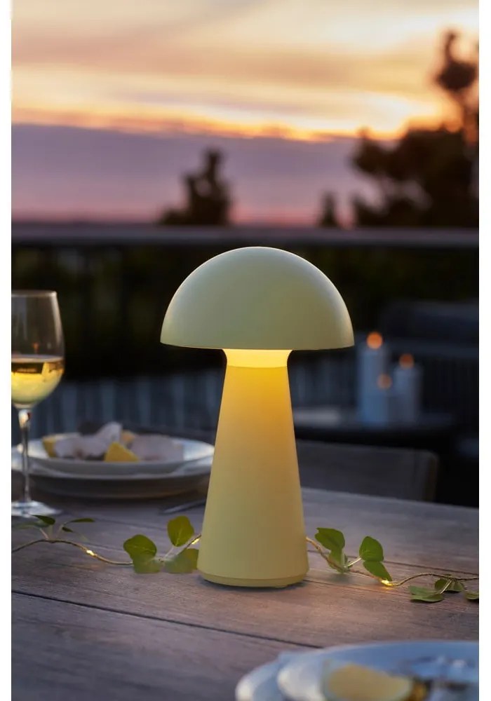 Żółta lampa stołowa LED ze zdalnym sterowaniem (wysokość 28 cm) Sam – Sirius