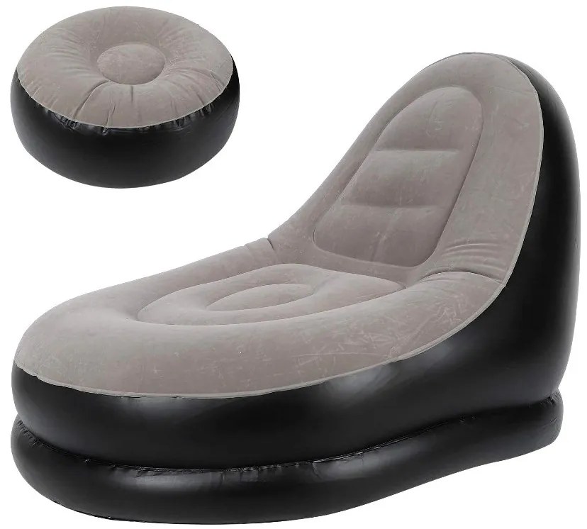 Fotel dmuchany z podnóżkiem sofa wypoczynkowa