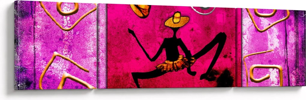 Obraz historycznego muralu (170x50 cm)
