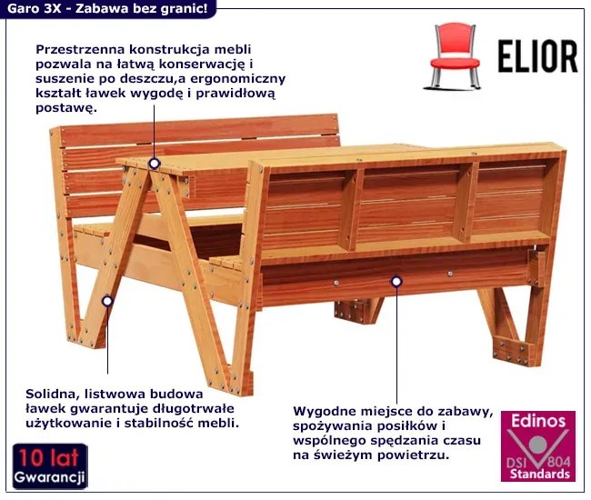 Zestaw dla dzieci do ogrodu woskowy brąz - Mikeo 3X