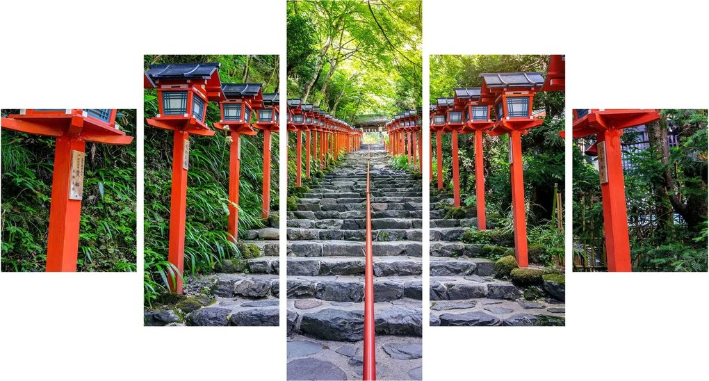 Obraz - Sanktuarium Kifune (125x70 cm)