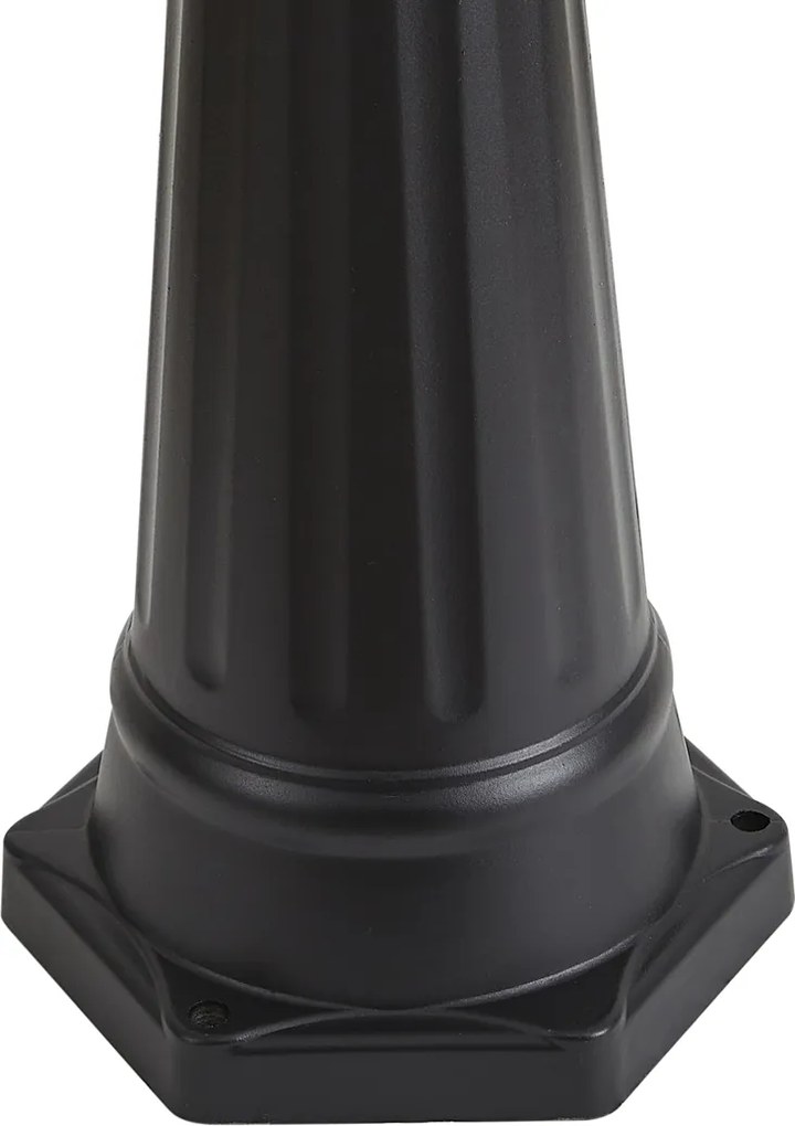 Klasyczny lampion ogrodowy czarny z miedzią 220 cm 3-źródła światła IP44 - Havana