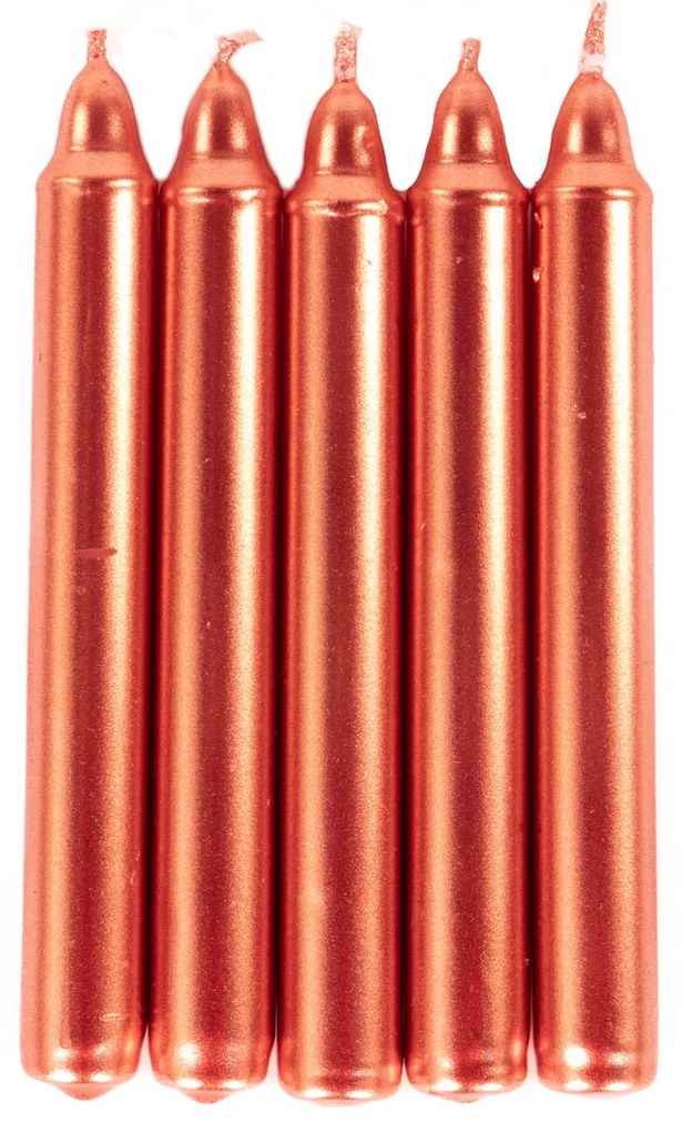 Metaliczne świece stołowe z parafiny, 10 cm