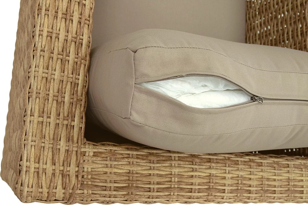 Zestaw rattanowy MALIBU dla 5 osób (beżowo-brązowy)