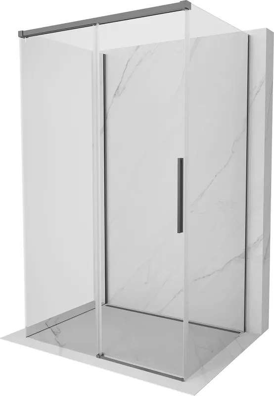 Mexen Rox-3S kabina prysznicowa 3-ścienna rozsuwana 100 x 75 cm, transparent, gun metal - 8C2-100-075-95-00-3S