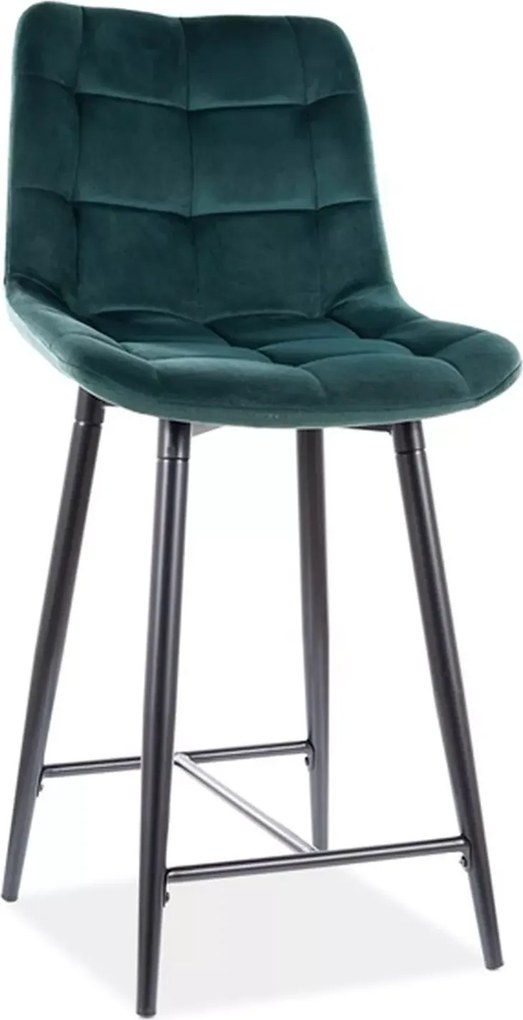 Hoker CHIC VELVET z czarnymi nogami, ciemnozielony