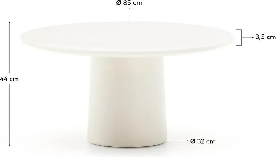 Okrągły stolik ogrodowy betonowy ø 85 cm Albanella – Kave Home