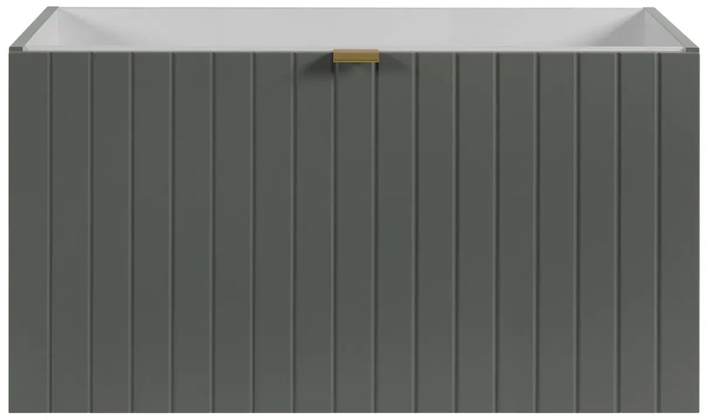 Szafka pod umywalkę HARMO 80 cm szaro-zielony półmat KROFAM