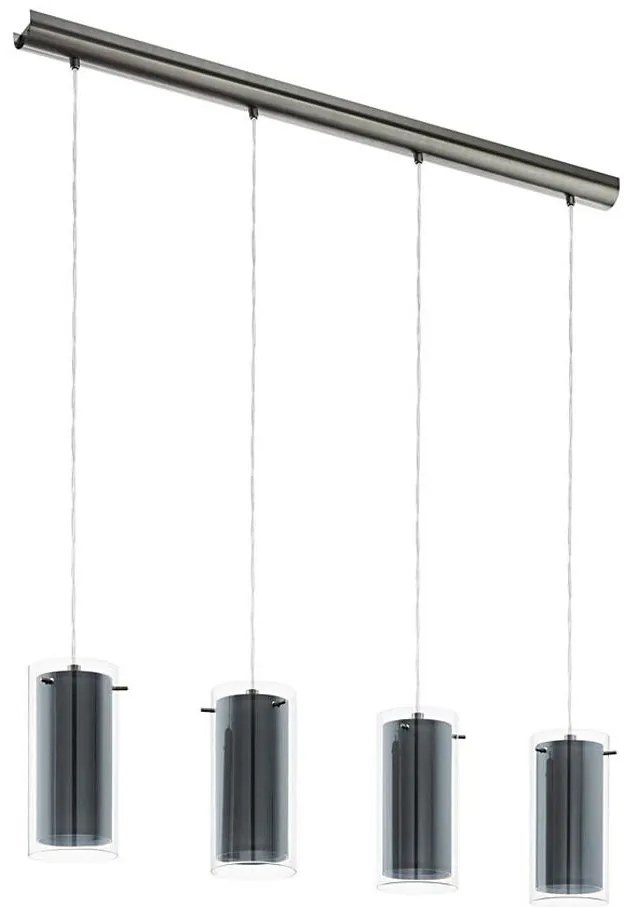 Eglo 99287 - Lampa wisząca na lince PINTO TEXTIL 4xE27/16W/230V