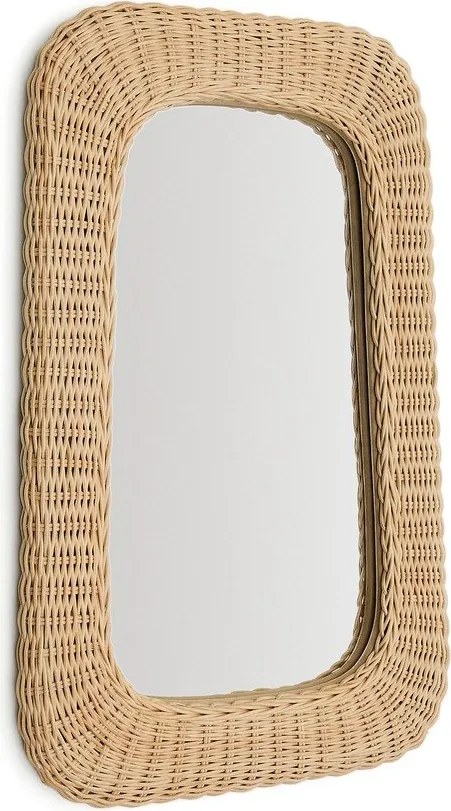 Lustro ścienne z rattanową ramą 38x59 cm Zilna – Kave Home