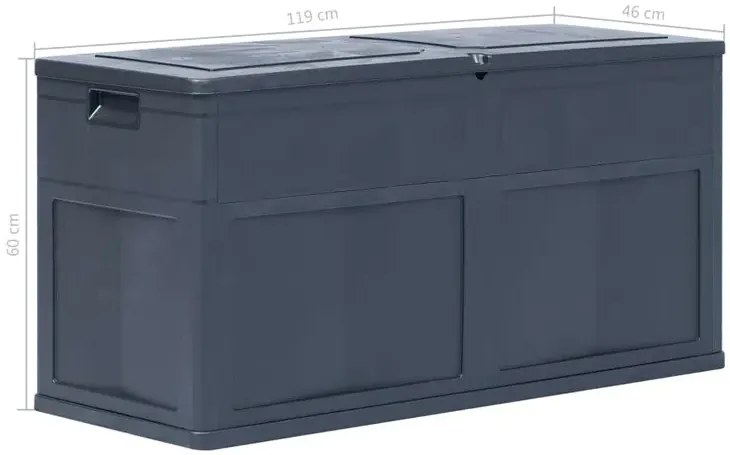 Czarna skrzynia ogrodowa 320L C2-G67