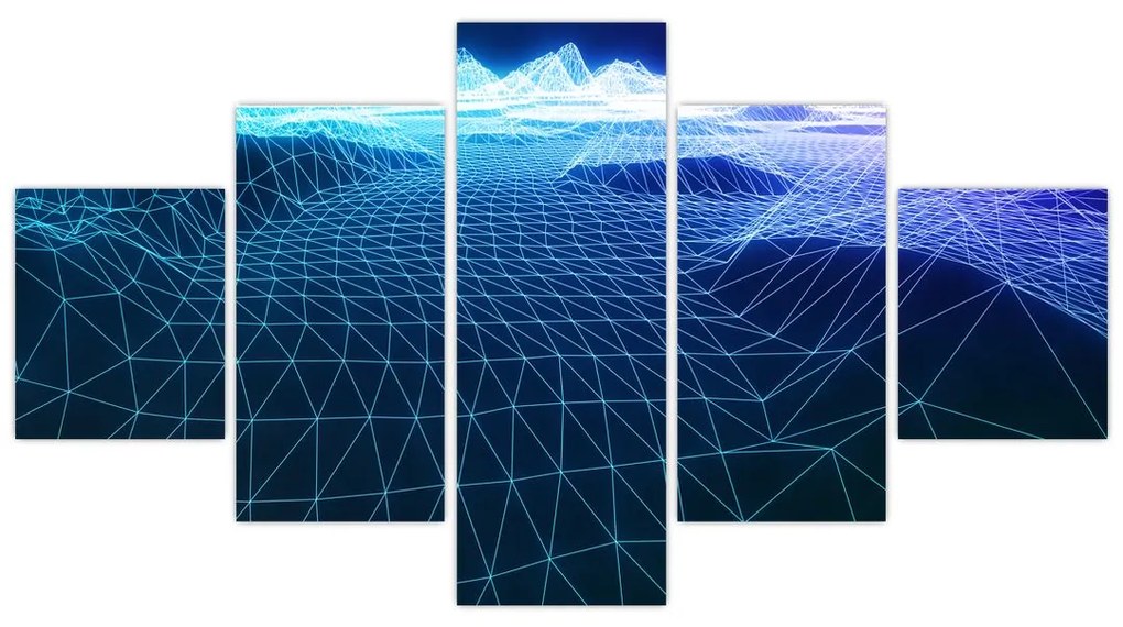 Obraz - Góry w modelu komputerowym (125x70 cm)