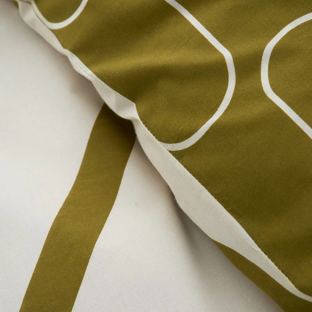 Pościel dwuosobowa w kolorze khaki/beżowa 230x220 cm Linear Curve – Catherine Lansfield