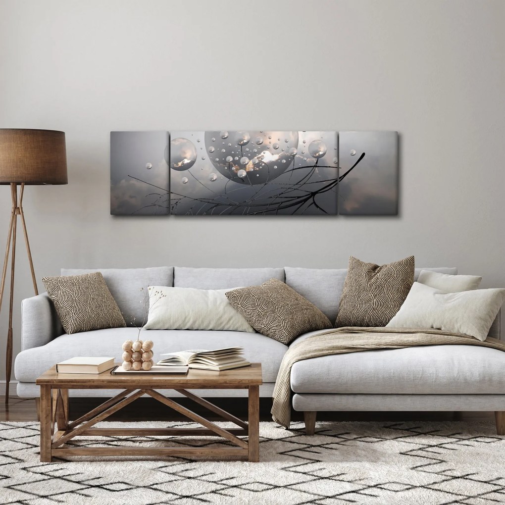 Obraz abstrakcyjnych kul (170x50 cm)
