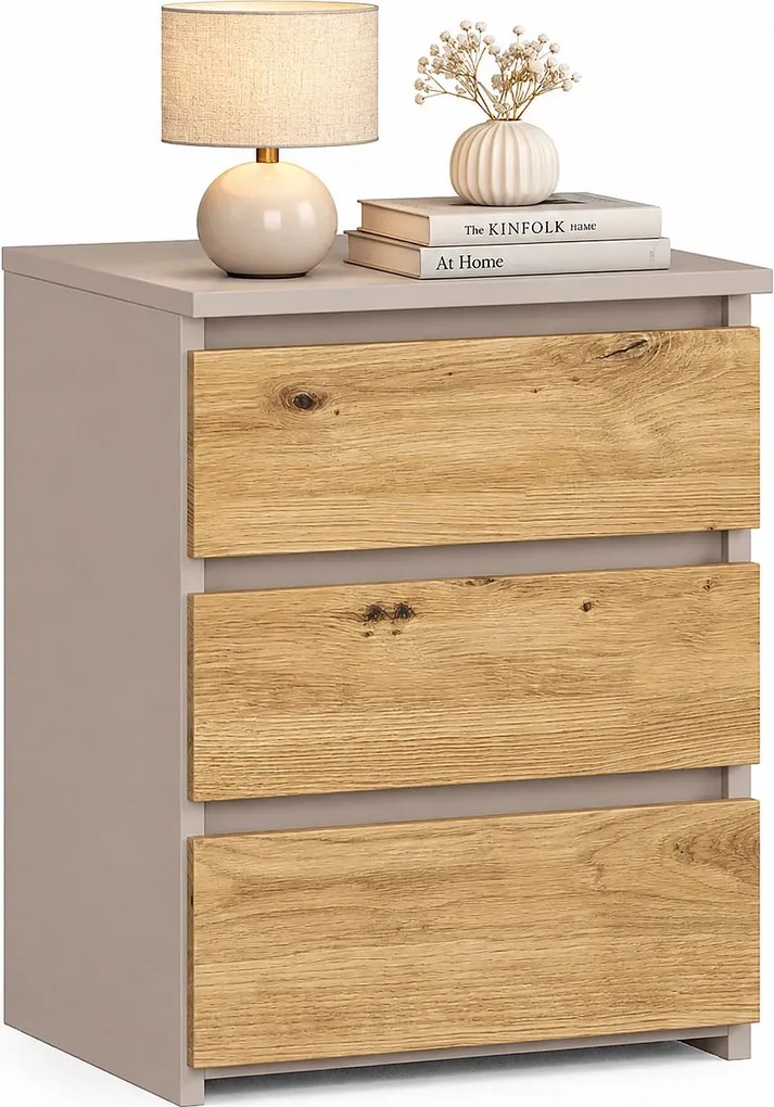 Minimalistyczna komoda kaszmir dąb artisan - Verris 3X