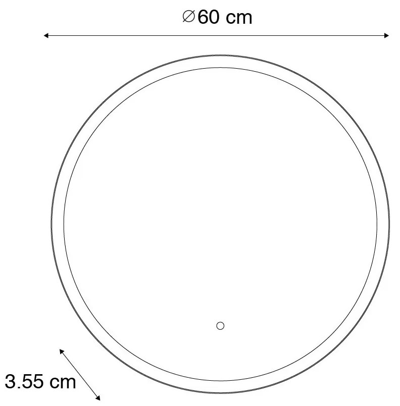 Lustra łazienkowe czarne ze złotem, w tym LED i ściemniacz dotykowy - Pim