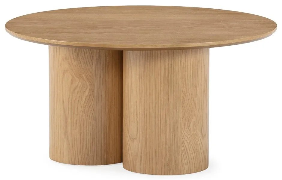 Okrągły stolik w dekorze dębu w naturalnym kolorze ø 80 cm Lua – MOME