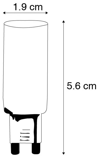 Zestaw 4 lamp LED G9 ściemnialnych 3-stopniowo 4,5W 500 lm 2700K