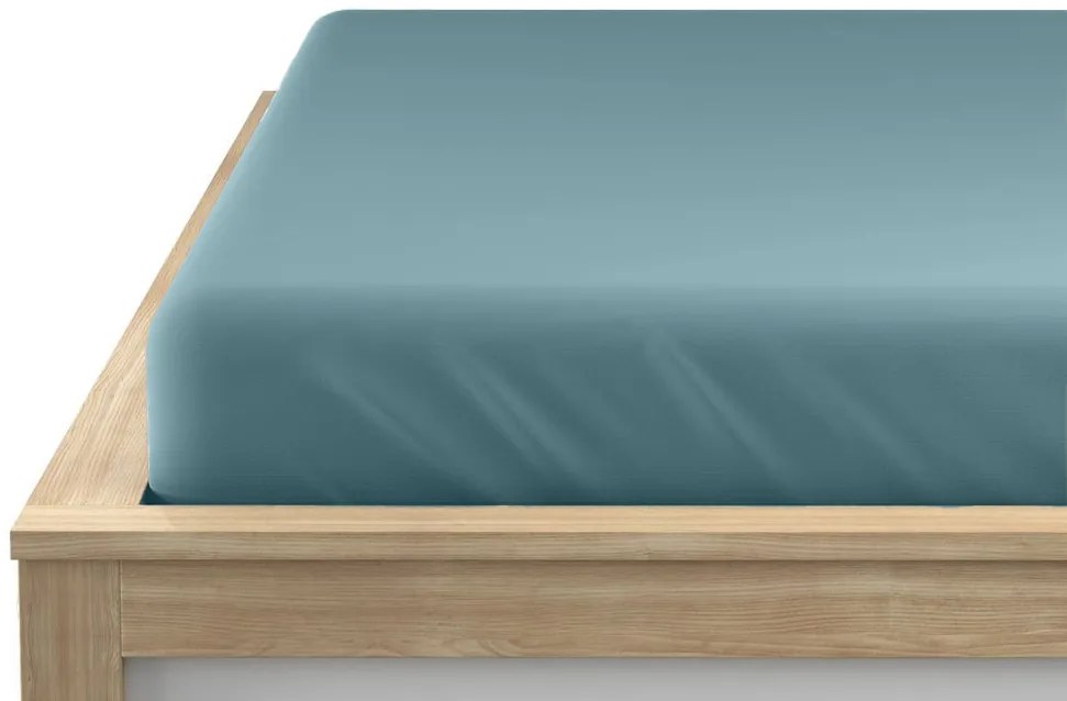 PrzytulneMieszkanie.pl Prześcieradło jersey EXCLUSIVE turkusowe 180 x 200 cm