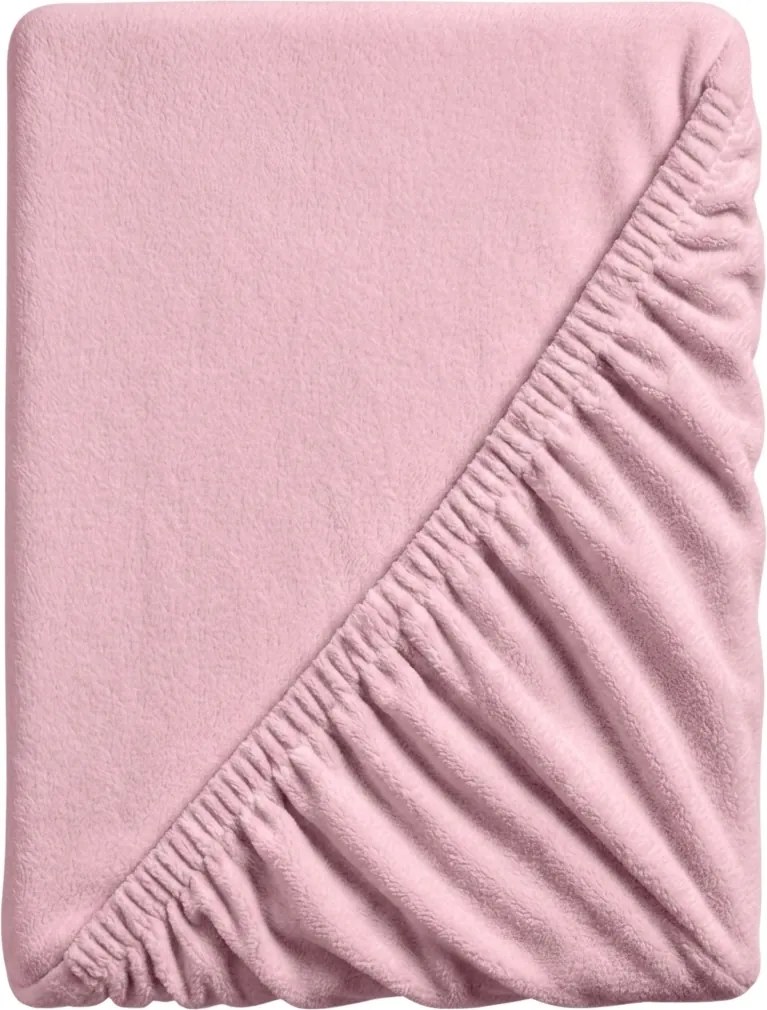 PrzytulneMieszkanie.pl Prześcieradło z mikropluszu SOFT 90x200 różowe