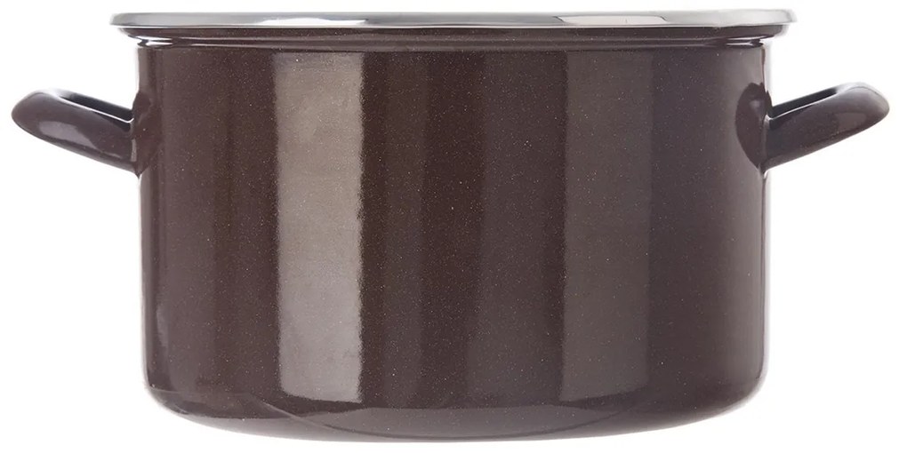 Orion Emaliowany garnek z rantem Brown, 6,5 l, 6,5 l