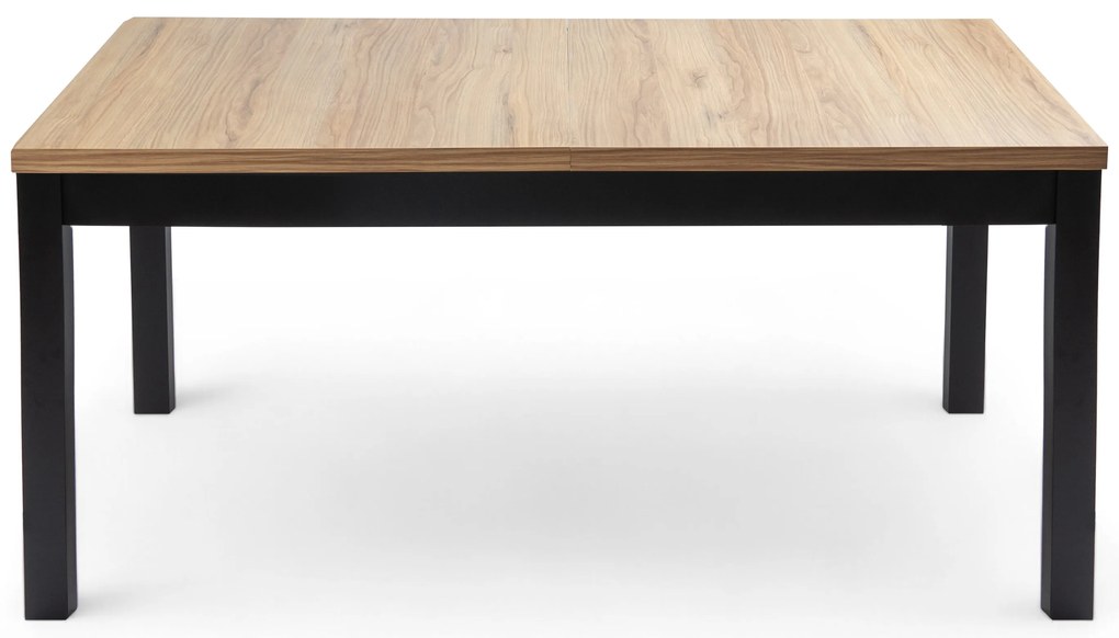 Stół rozkładany Werona 160-240x90 cm - dąb pradawny / czarne nogi