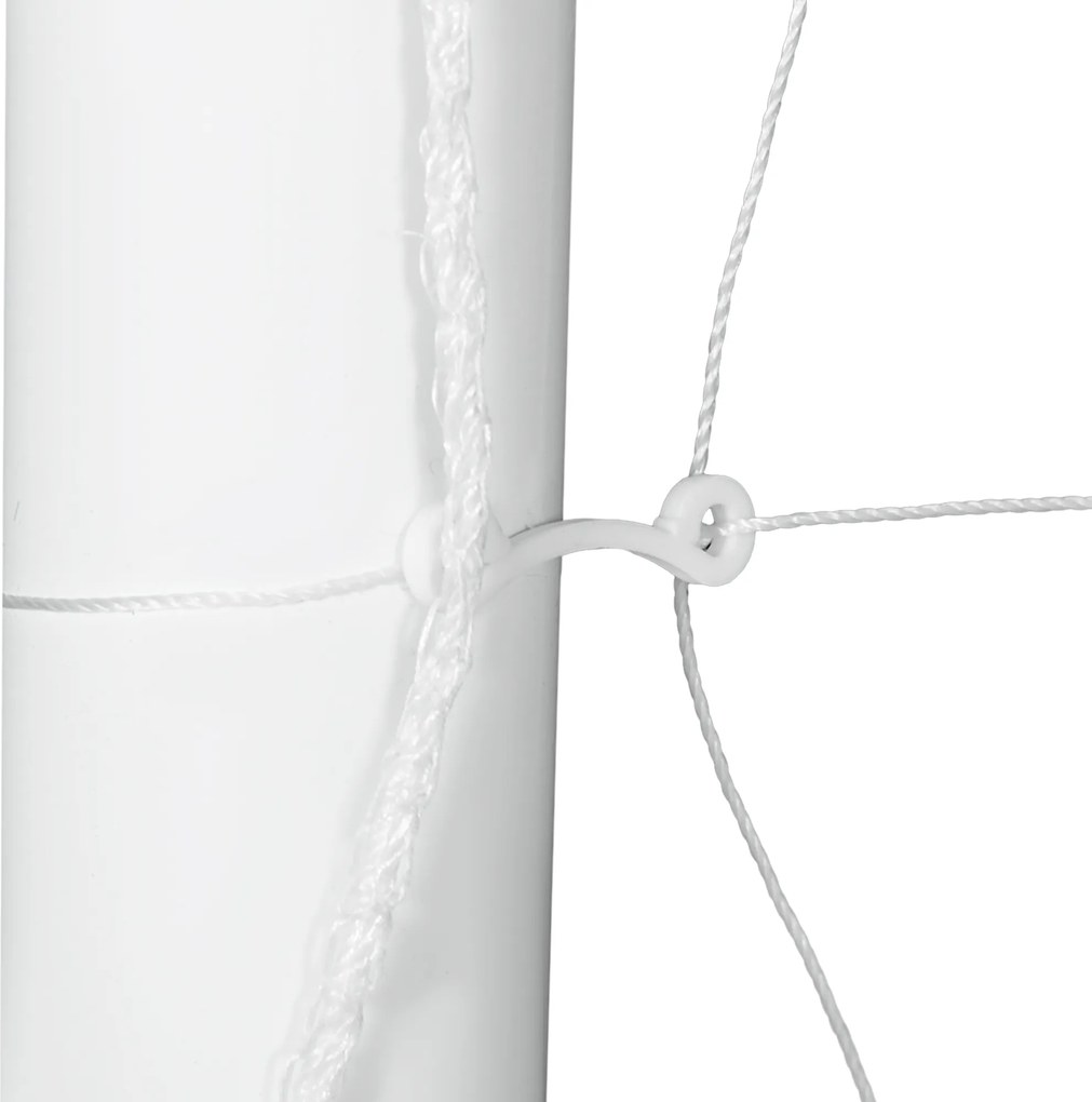 SPORTNOW Bramka do piłki nożnej, solidna siatka, rama z tworzywa sztucznego, kołki, 300L x 120B x 200H cm, Biały