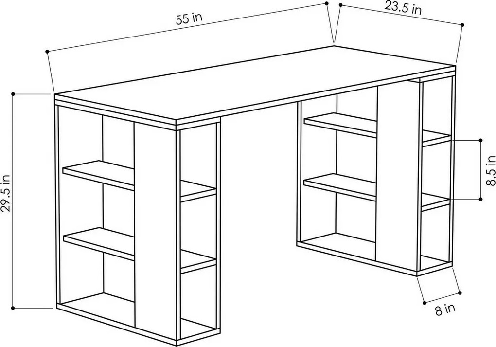 Biurko Colmar White and Oak