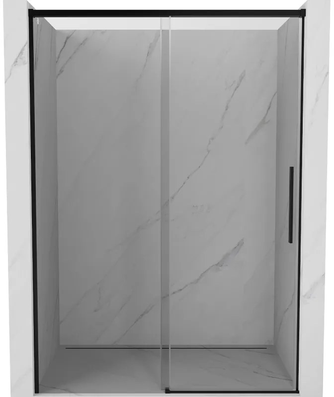 Mexen Rox drzwi prysznicowe rozsuwane 145 cm, transparent, czarne - 8C2-145-000-70-00