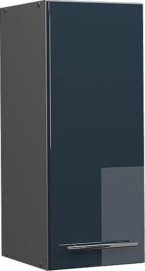 Szafka ścienna ciemnoniebieski wysoki połysk 30x34.1x72 fame-line
