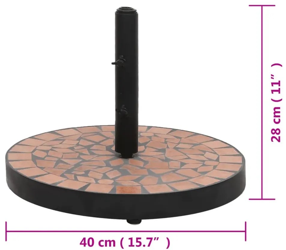 Ceramiczna podstawa pod parasola ogrodowy terakota Z5-N52