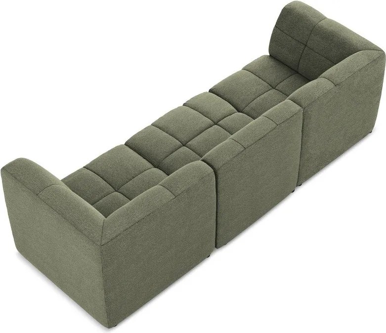 Zielona sofa z materiału bouclé 255 cm Aloha – Makamii